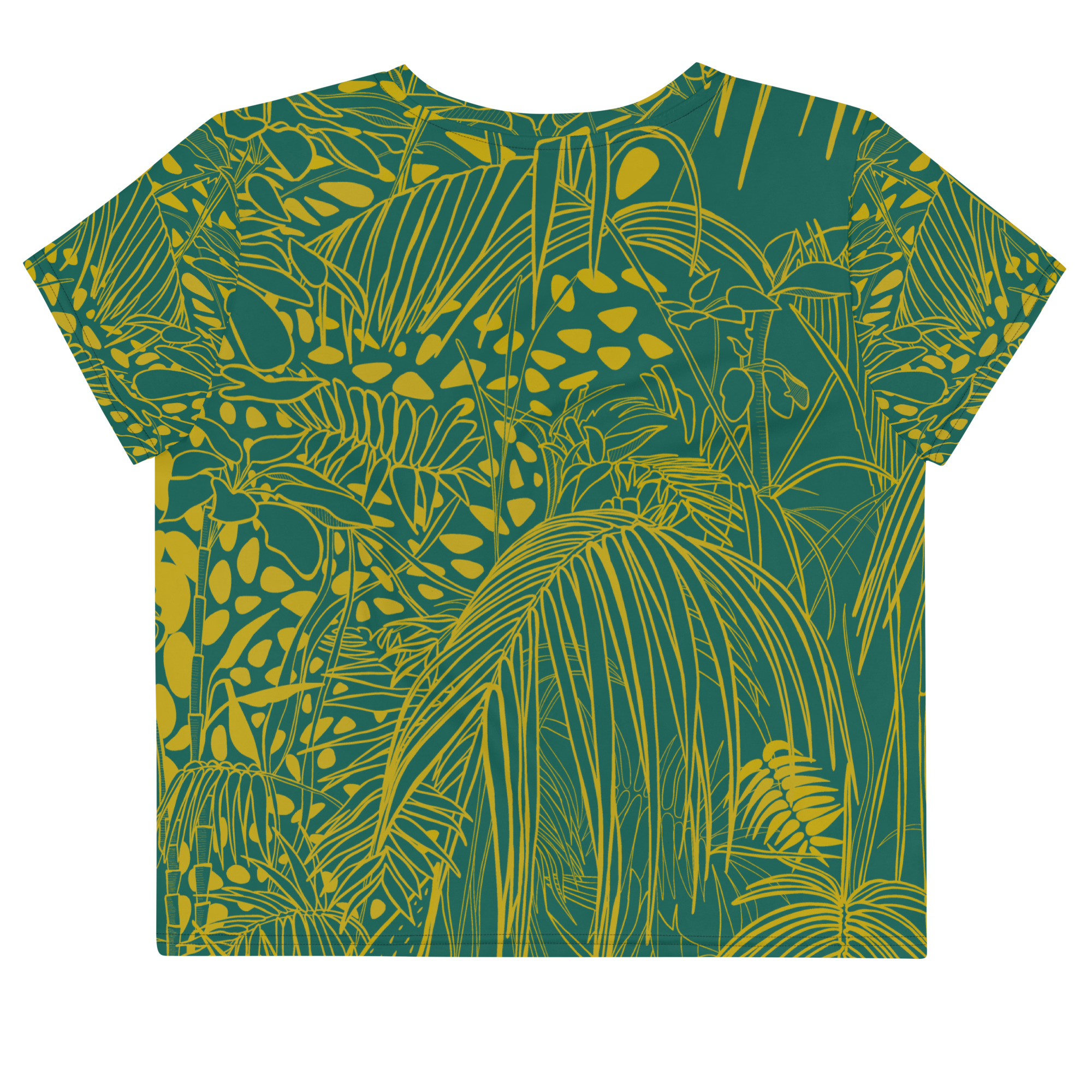 Camiseta Crop Top Botánico Amarillo - Imagen 2