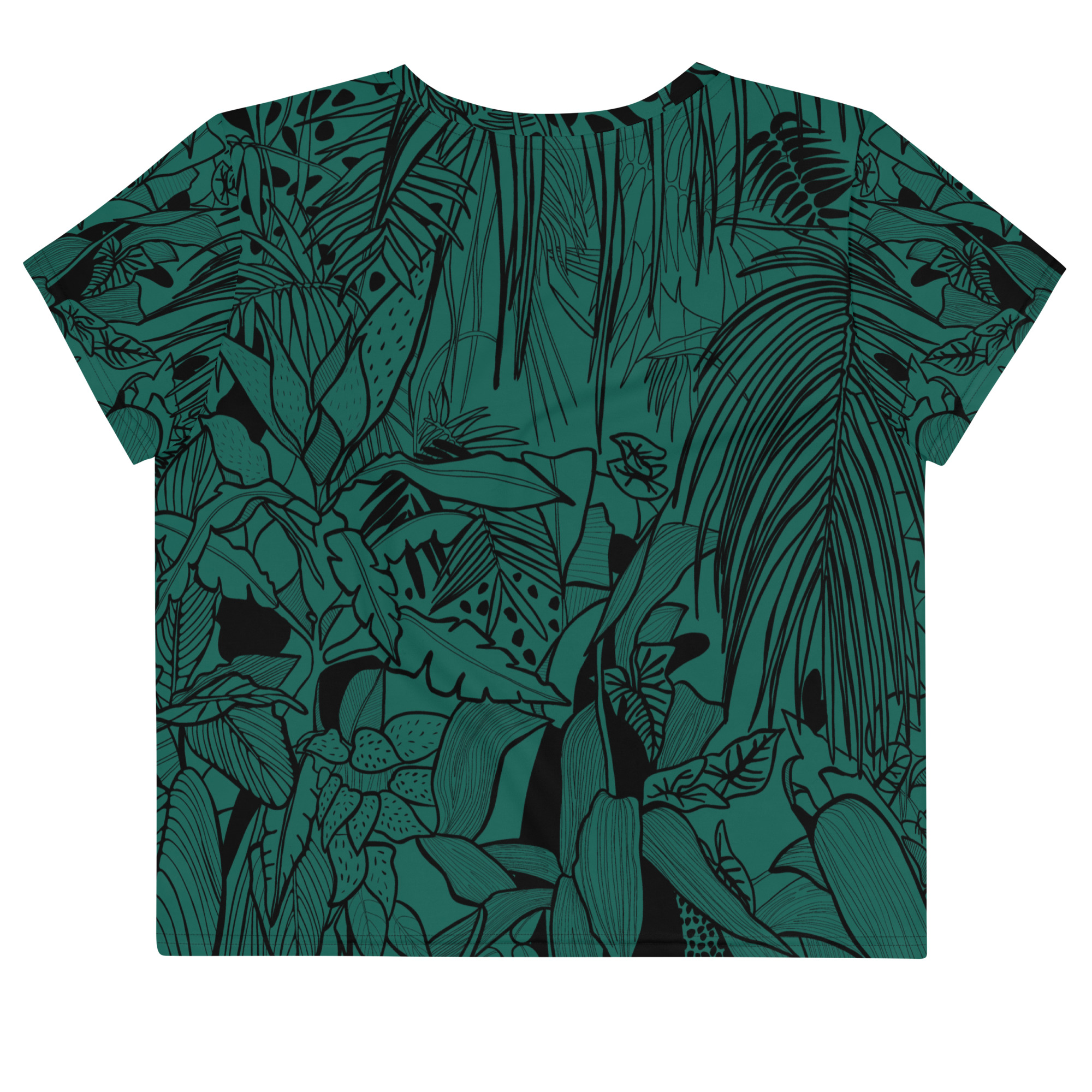 Camiseta Crop Top Botánico Negro - Imagen 2
