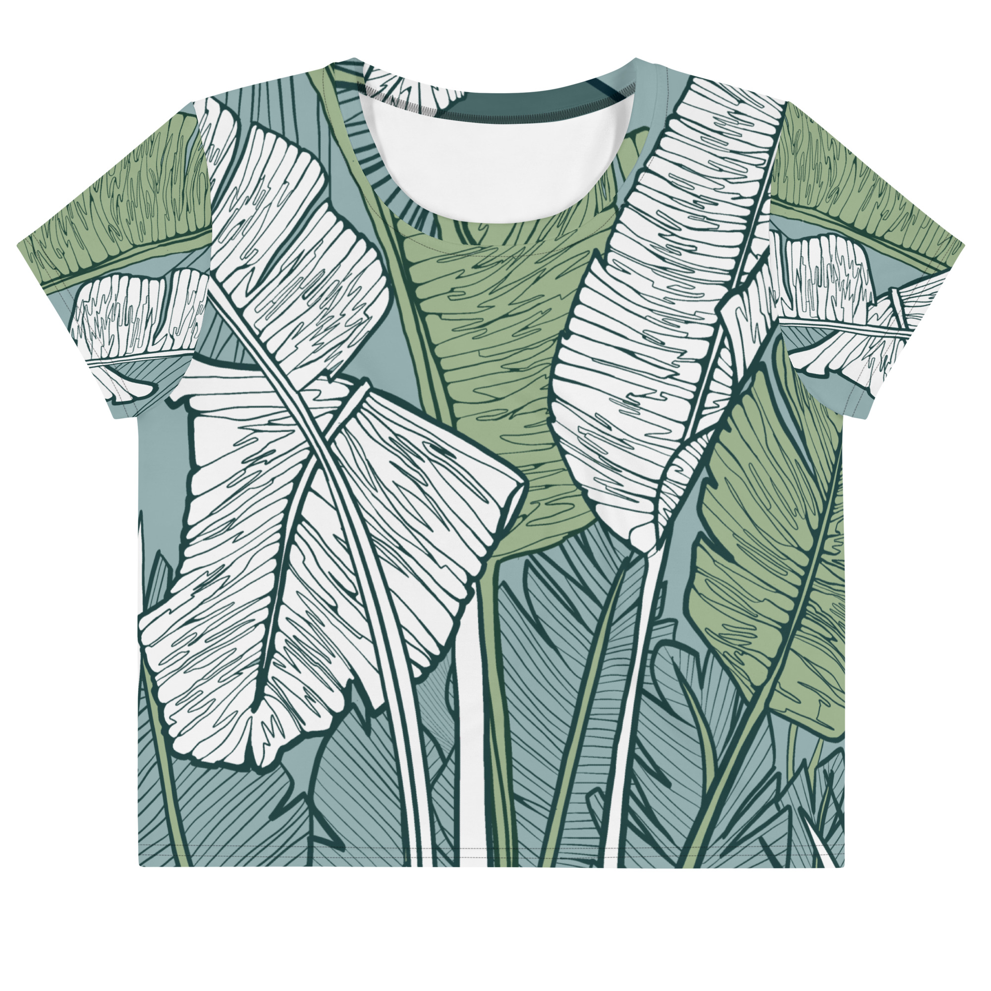 Camiseta Crop Top Gran Canaria Azul