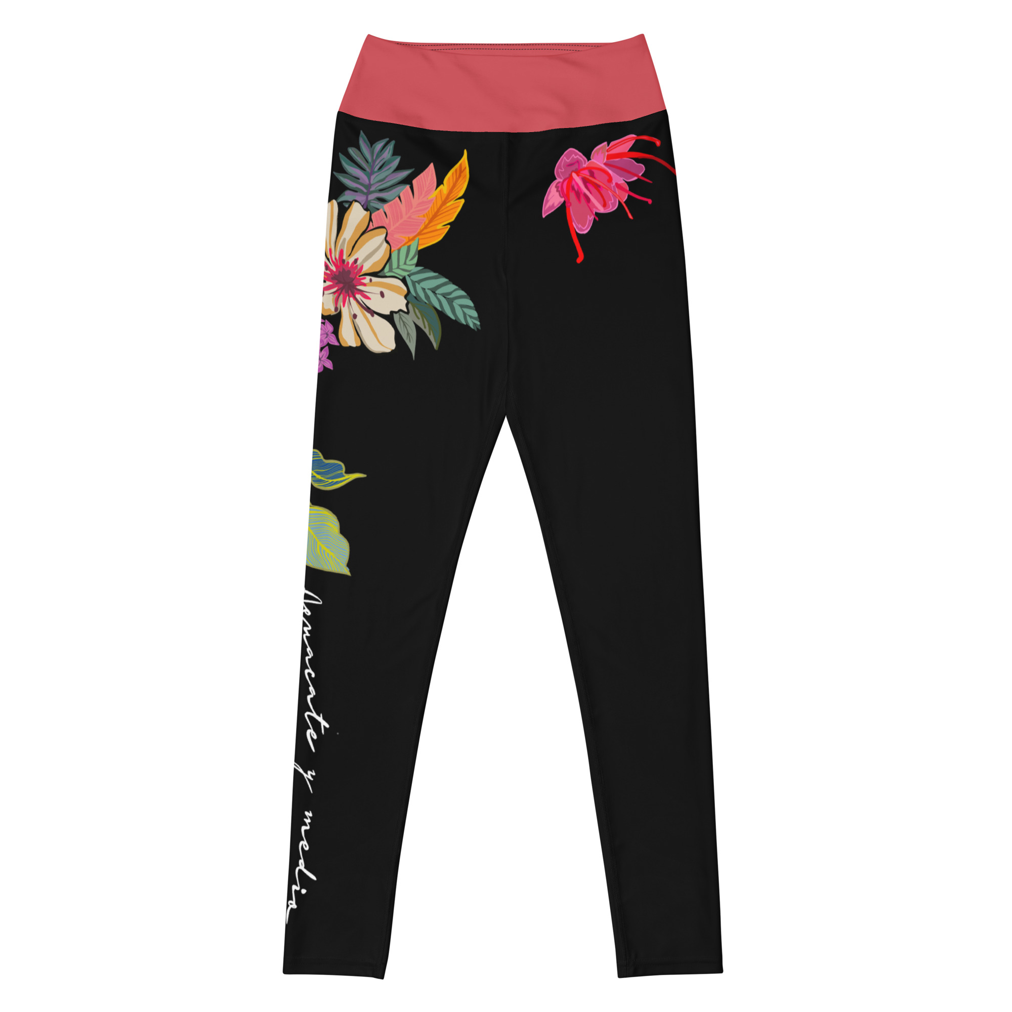 Leggings Mujer Tropical Liso Negro - Imagen 5