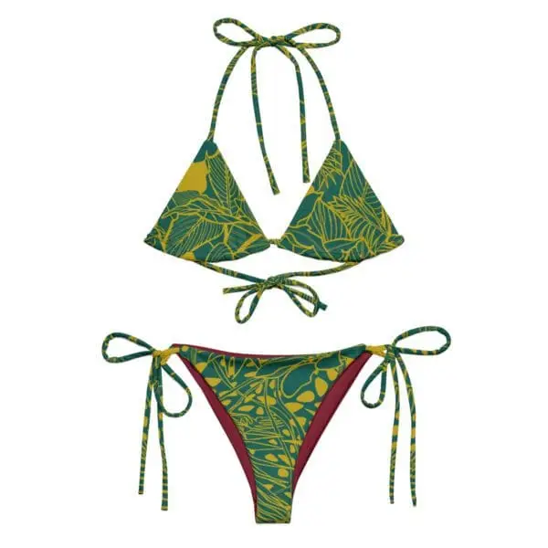 Bikini triángulos Botánico Amarillo