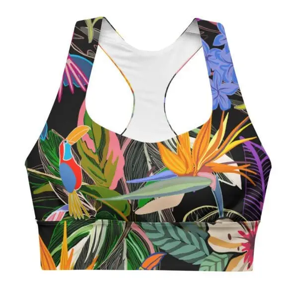 Sujetador Deportivo Ancho Tropical