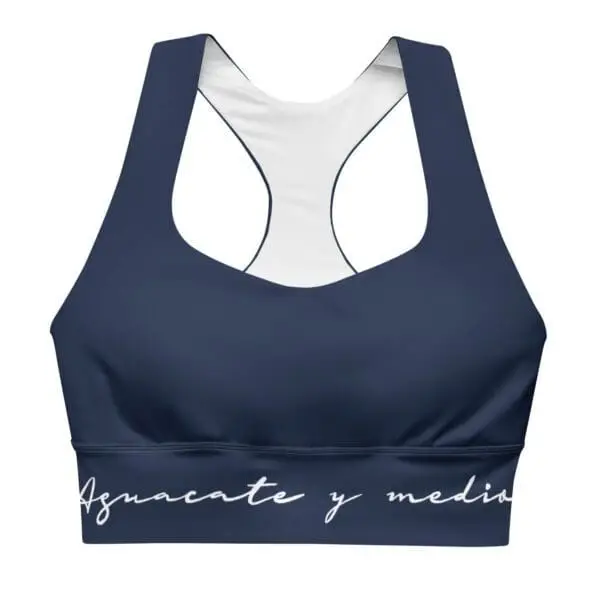 Sujetador deportivo ancho liso Azul Lacaleta