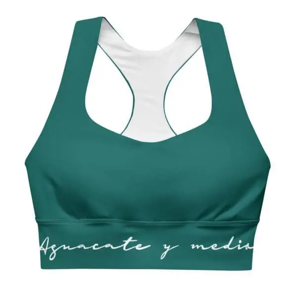 Sujetador deportivo ancho liso Azul Peacock