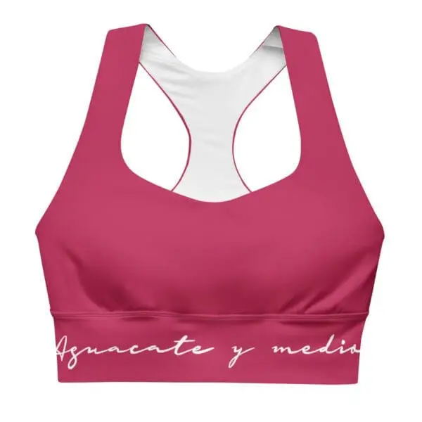 Sujetador deportivo ancho liso Fucsia Selvatico