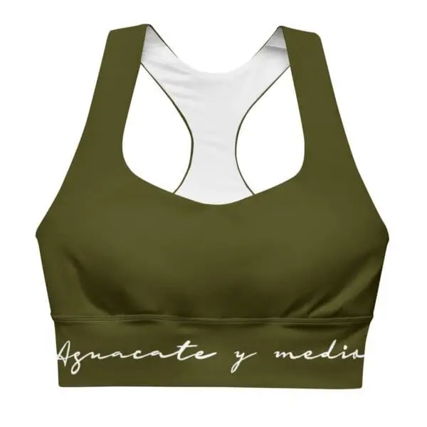 Sujetador deportivo ancho liso Verde  Teide