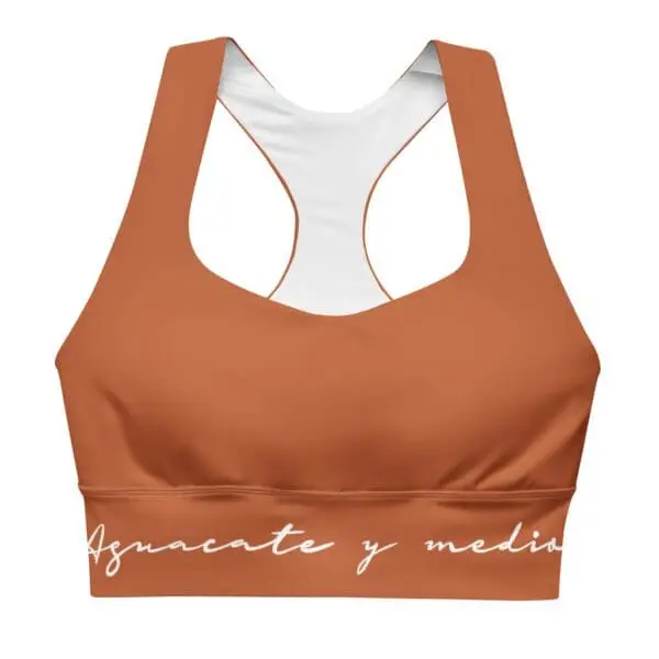 Sujetador deportivo ancho liso Naranja Hierro