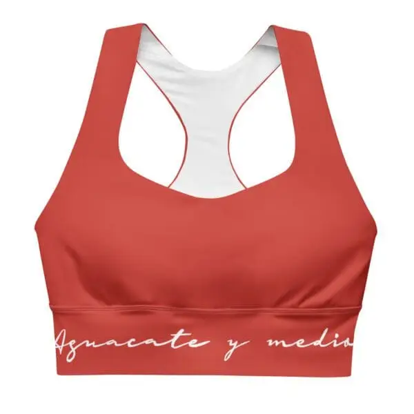 Sujetador deportivo ancho liso Rojo Lacaleta