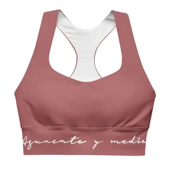 Sujetador deportivo ancho liso Rosa Nilo