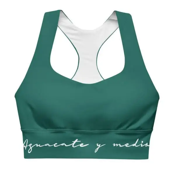 Sujetador deportivo ancho liso Verde Botánico