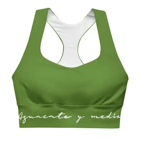 Sujetador deportivo ancho liso Verde Lapalma
