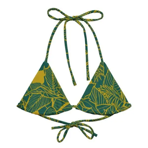 Sujetador de bikini triángulos Botánico Amarillo