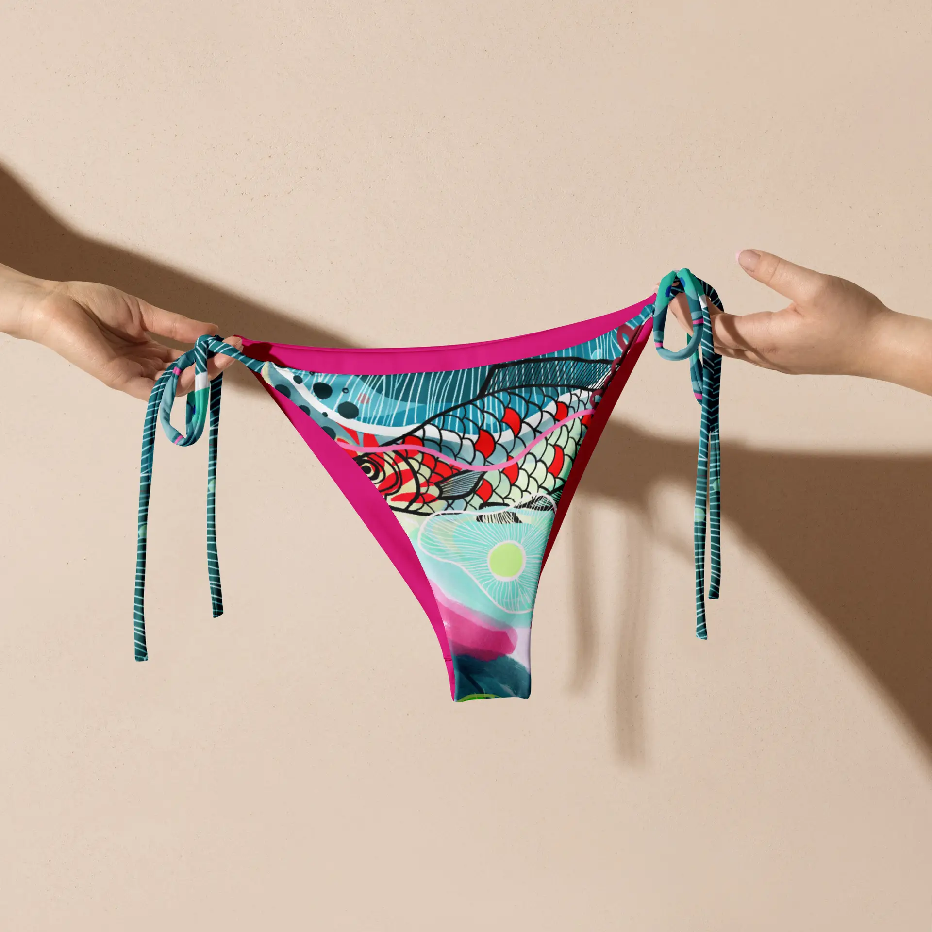 Braguita de bikini triángulos Corales - Imagen 3