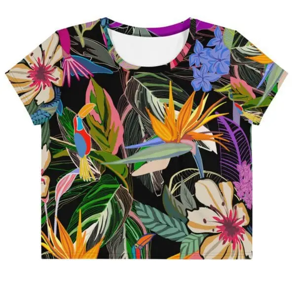 Camiseta Crop Top Tropical