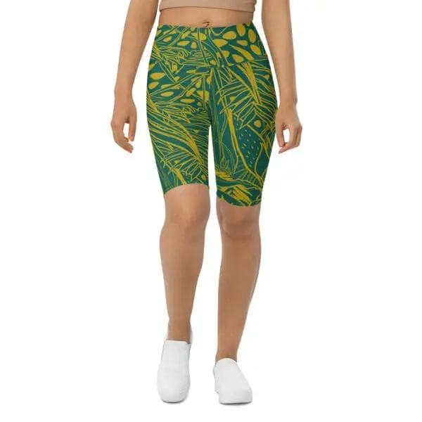 Leggings Mujer Cortos Botánico Amarillo