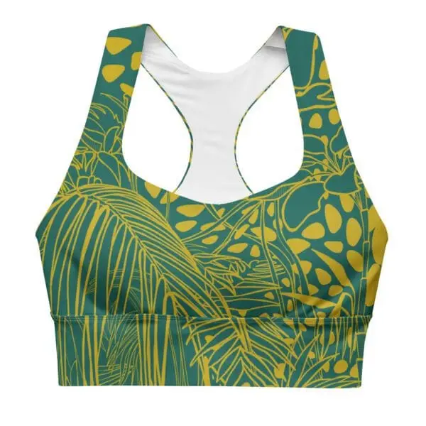 Sujetador deportivo ancho Botanico Amarillo