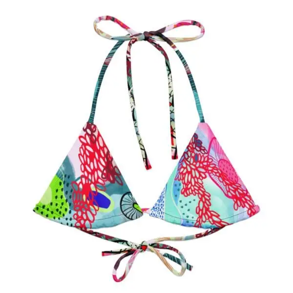 Sujetador de bikini triángulos Corales