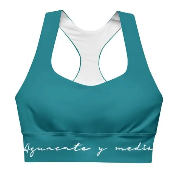 Sujetador deportivo ancho liso Azul Corales