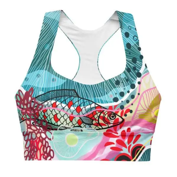 Sujetador deportivo ancho Corales