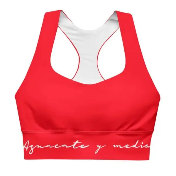 Sujetador deportivo ancho liso Rojo Corales