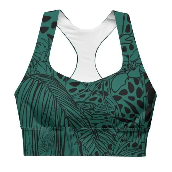 Sujetador deportivo ancho Botánico Negro