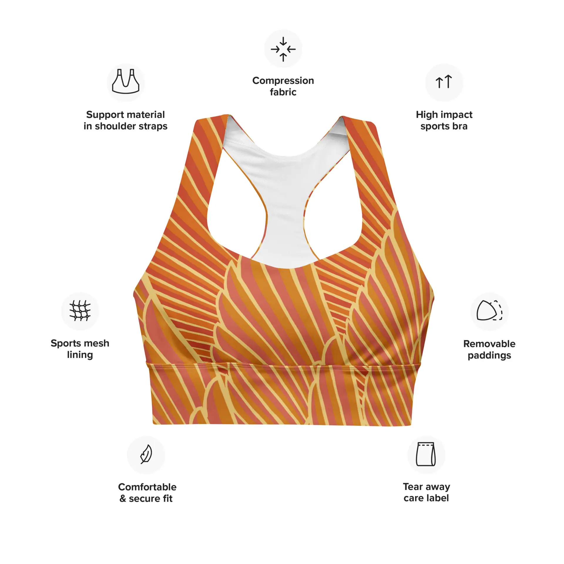 Sujetador deportivo ancho Peacock 2 - Imagen 4