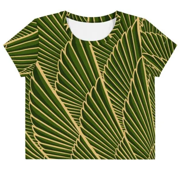 Camiseta Crop Top Papagallo verde