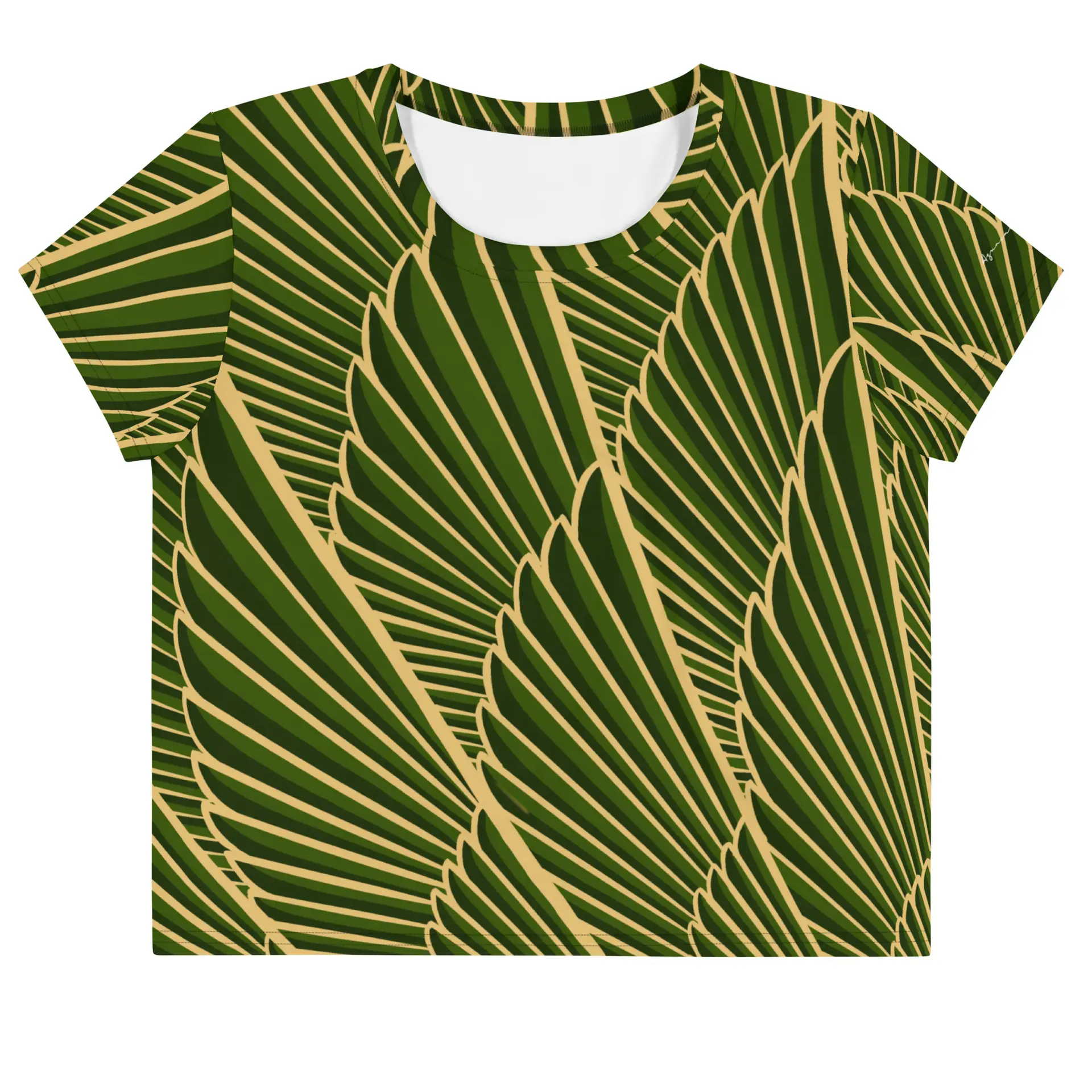 Camiseta Crop Top Papagallo verde