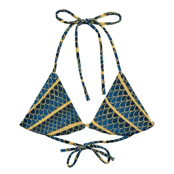 Sujetador de bikini triángulos Papagallo Azul